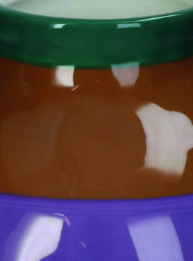 Oranje Groen Lila Strepen Op Stenen Vaas