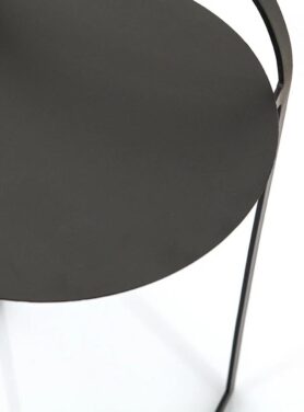 Bijzettafel Zwart Rond