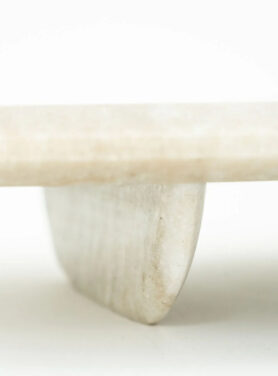 Dienblad Wit Marmer Met Poot