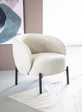 Fauteuil Beige Zwart Wit