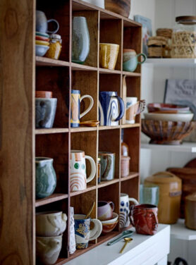 Gekleurde Kopjes Groen Aardewerk