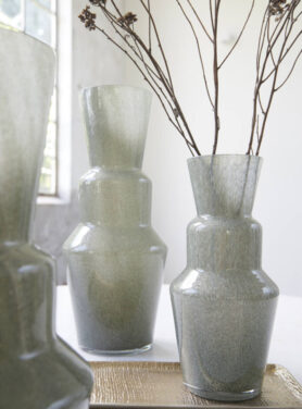 Grijs Groene Vaas Met Spikkel Erin