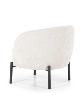 Lounge Stoel Met Armleuning Beige Zwart