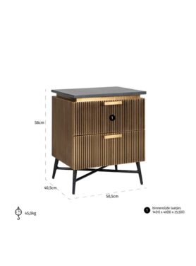 Nachtkasje Richmond Ironville Goud