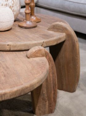 Ronde Salontafelset Met Unieke Poten