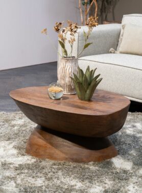 Houten Salontafel Pebble Vorm