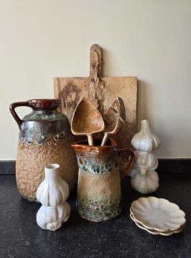 Knoflook Kandelaar Wit Groot En Klein