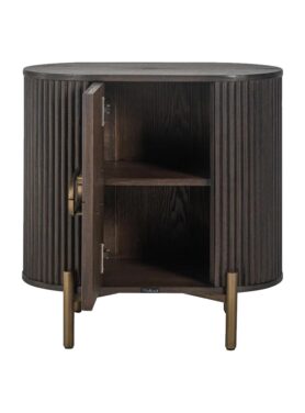 Luxor Bruine Houten Kast Met Gouden Accenten