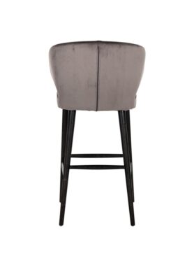 Richmond Barstoel Grijs Stone Velvet