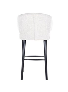 Richmond Barstoel Wit Met Zwarte Houten Poten