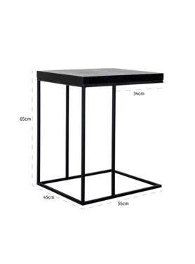 Richmond Oakura Bijzettafel Zwart Hout