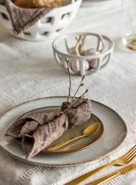 Bord Naturel Beige Bruin Bloomingville Stoneware