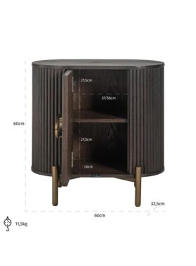 Bruine Houten Gouden Richmond Luxor Kast