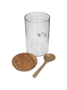 Glazen Houten Transparante Pot