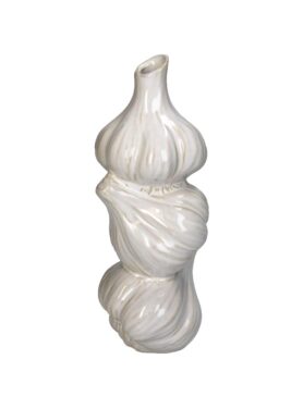 Kandelaar Aardewerk Knoflook Wit