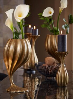 Kandelaar Antiek Goud Verschillende Maten En Vorm