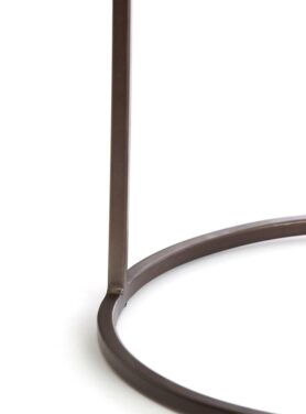 Metalen Bijzettafel Donker Bruin