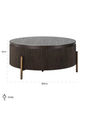 Ronde Houten Salontafel Richmond Luxor