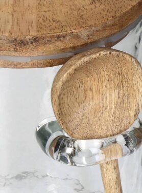 Transparante Glazen Pot Met Houten Dop En Lepel