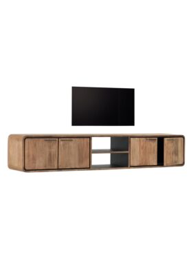 Dtp Home 4 Deuren Hangend Tv Meubel Hout Zwart