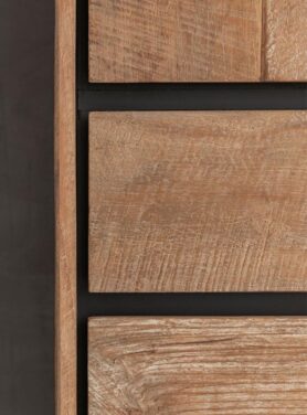 Dtp Home Hoge Bergkast Van Hout En Zwarte Poten