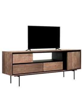 Dtp Home Tv Meubel Zwarte Metalen Poten Met Teakhout
