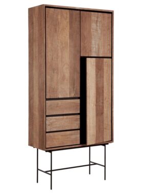 Teakhout Bergkast Dtp Home Met Stalen Poten En Recht Afgewerkt