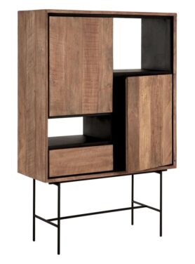 Teakhout Boekenkast Zwart Bruin Dtp Home