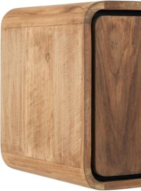 Tv Meubel Hangend Rond Afgewerkt Hout 2 Deuren