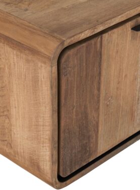 Tv Meubel Hangend Rond Afgewerkt Hout 2 Deuren