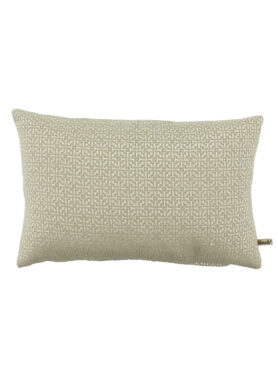 Beige Sierkussen Claudi Geblokt Patroon