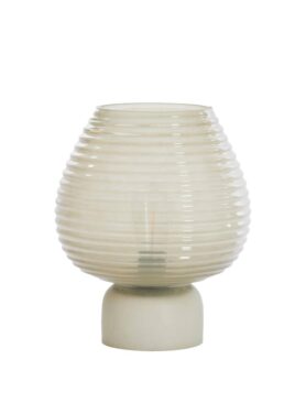 Glazen Groen Grijze Tafellamp Groot