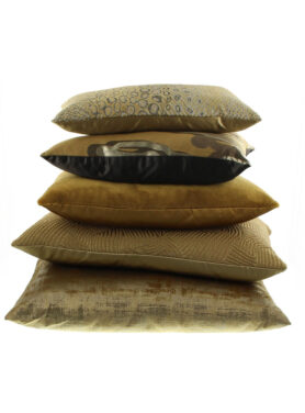 Goud Bruine Kussen Effen En Patronen