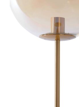 Gouden Vloerlamp Rond Glas