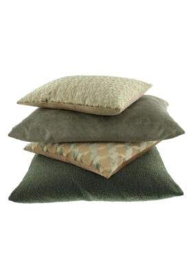 Groenkleurige Kussens Met Beige En Patroon