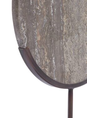 Marmeren Ornament Rond Donker Bruin