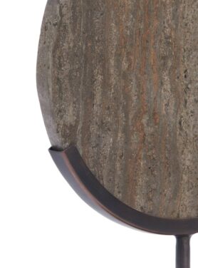 Natuursteen Ronde Ornament Donker Bruin