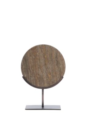 Ornament Donker Bruin Klein Marmer Metaal