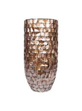 Pot Maat L Brons Rond Met Schelpen