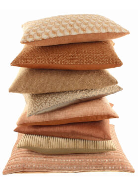 Sierkussen Oranje Bruin Met Patronen