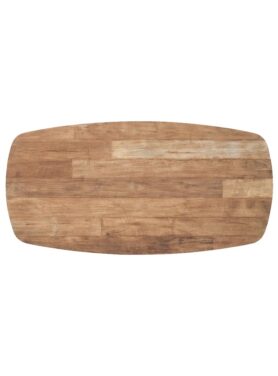 Teakhouten Eettafel Met Zwart Gekruide Poten Dtp Home 220 Cm