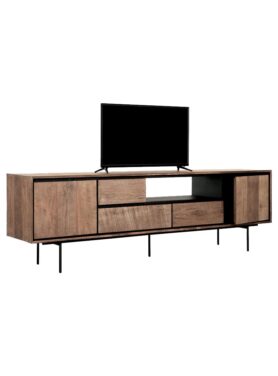 Tv Meubel Dtp Home Teakhout Met Zwarte Metalen Poten