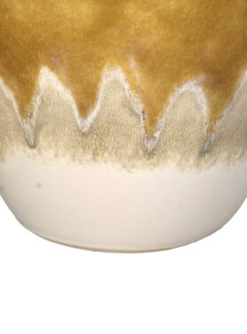 Vaas Geel Met Wit Aardewerk