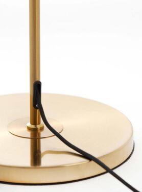 Vloerlamp Metaal Goud Met Zwarte Kabel