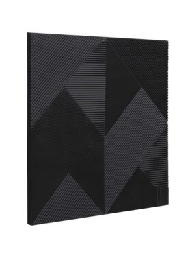 Zwarte Wandpaneel Met Strepen Ptmd