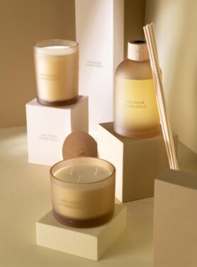 Geurkaars Oranger Jolipa Geel Glas