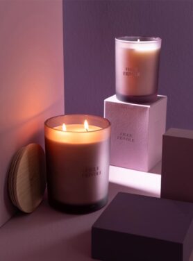 Jolipa Paars Geurkaars Hoog Glas