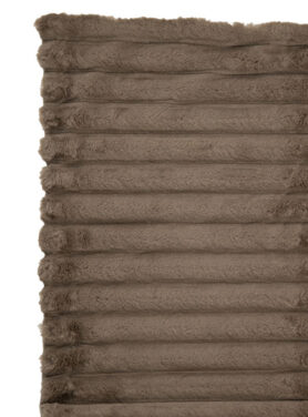 Bruin Plaid Kleed Voor Over Bed Of Bank Met Strepen