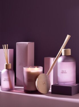 Figue Frivole Geurstokjes Paar Glas Met Bamboo