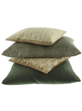 Gouden En Groene Sierkussen Met Patroon